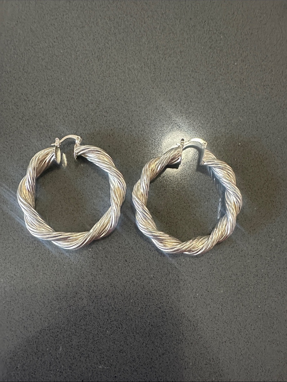 Twisted Hoop Earrings - 925 Silver Women’s Jewelry